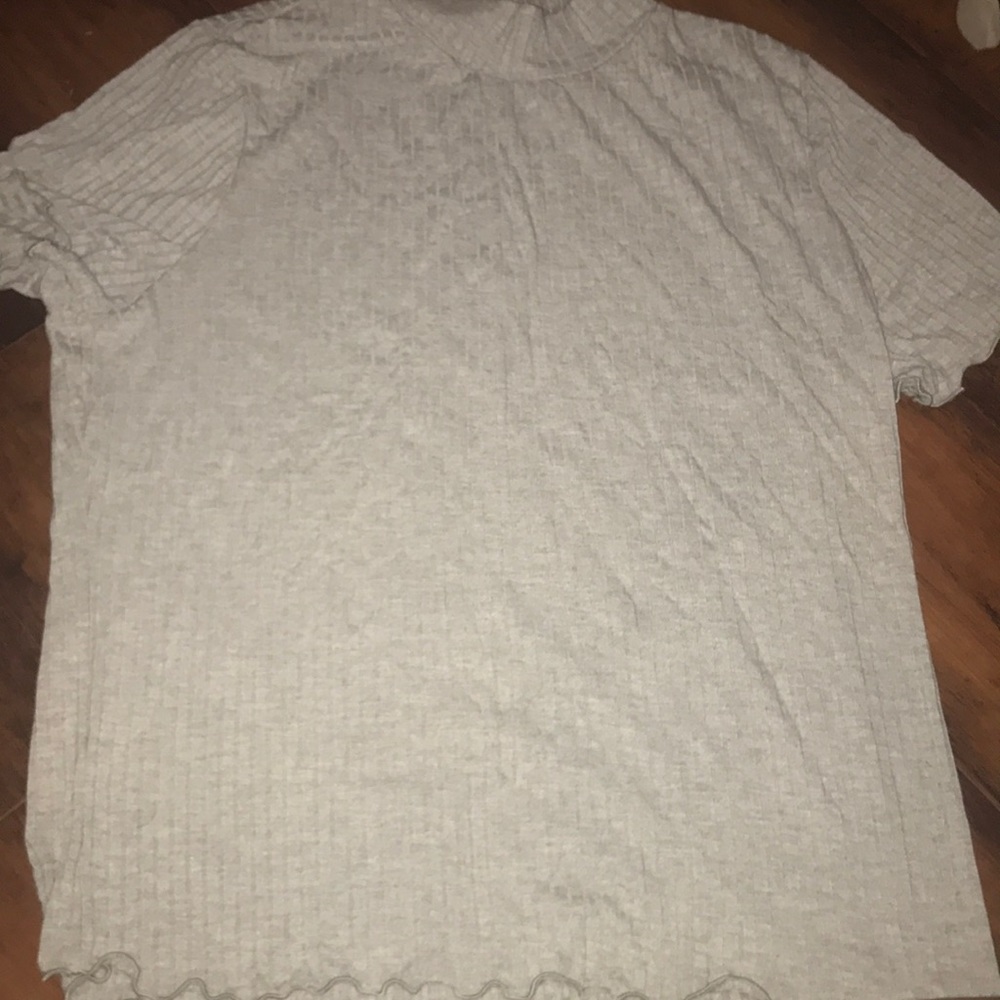 Grey ruffled Candie’s shirt